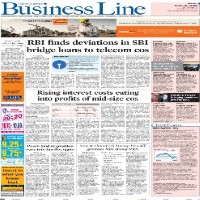 Business Line ePaper today stock market news India online