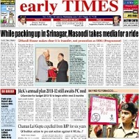 Early Times ePaper today Jammu Kashmir news online free