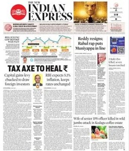 The New Indian Express ePaper today online English newspaper featuring national news politics business education technology and current affairs