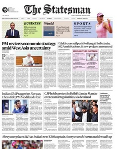 The Statesman ePaper today online English newspaper featuring national news politics business education and current affairs